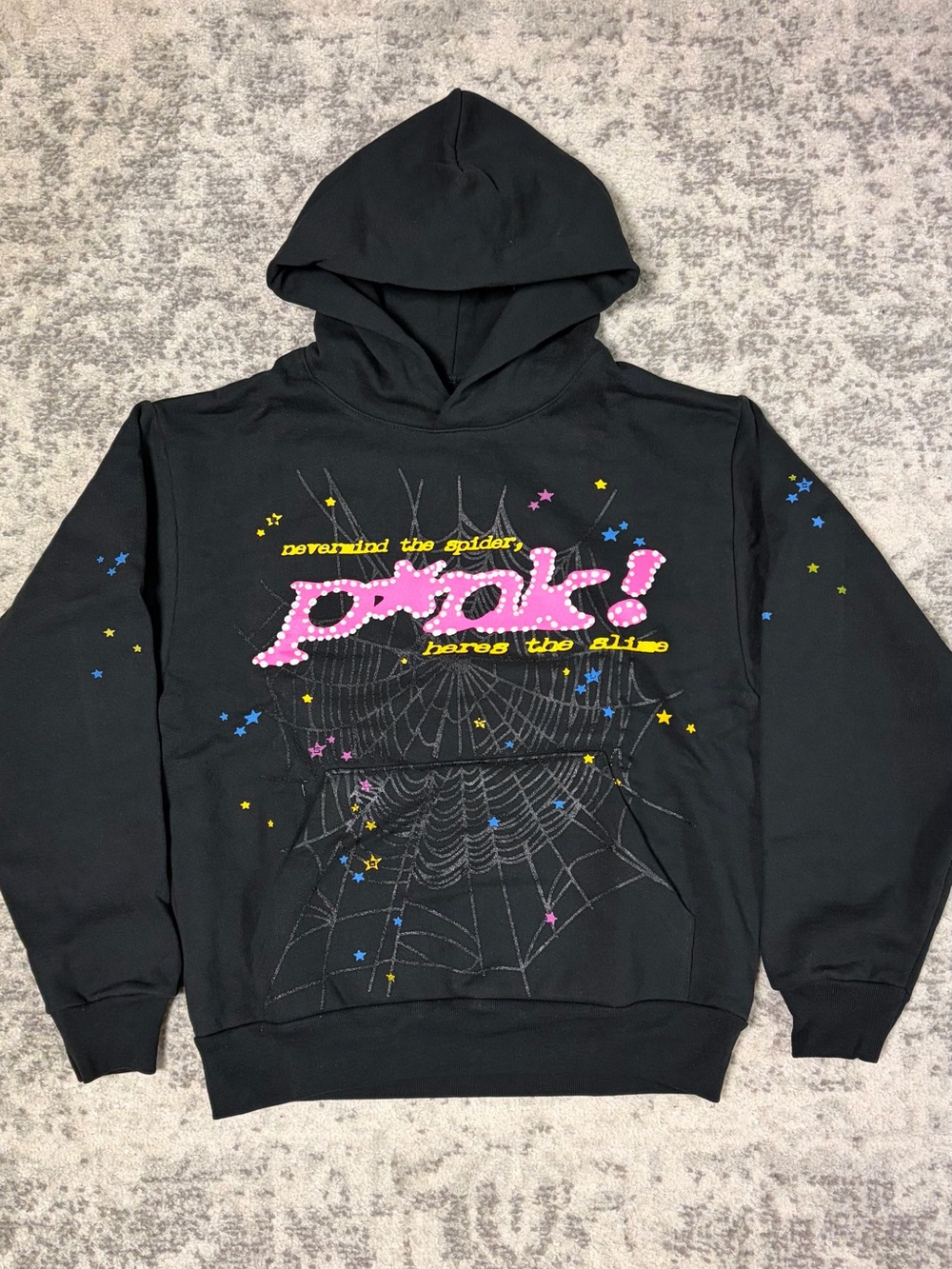 Sp5der Worldwide “P*nk” Hoodie Size Small